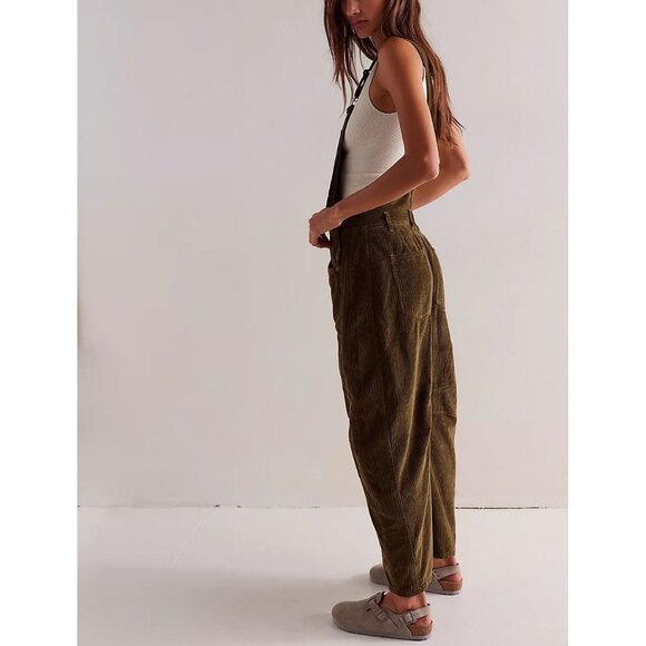 Free People Fig Green Corduroy Jumpsuit - Picture 3 of 8